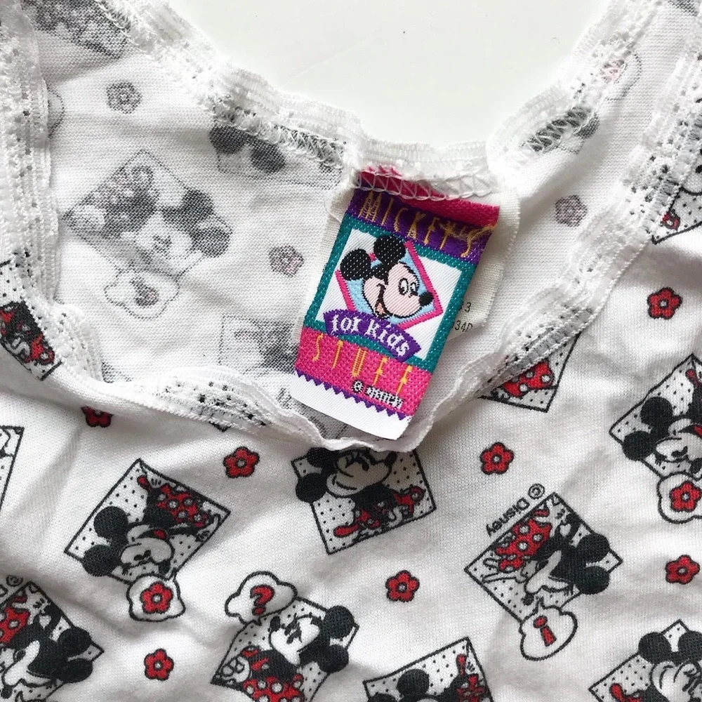 Vintage Disney Mickey Mouse crop tank top 10Y - Picture 4 of 6